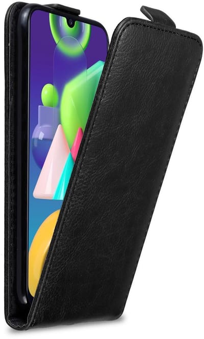 Cadorabo Hoesje geschikt voor Samsung Galaxy M21 / M30s in ZWARTE NACHT - Beschermhoes in flip design Case Cover met magnetische sluiting