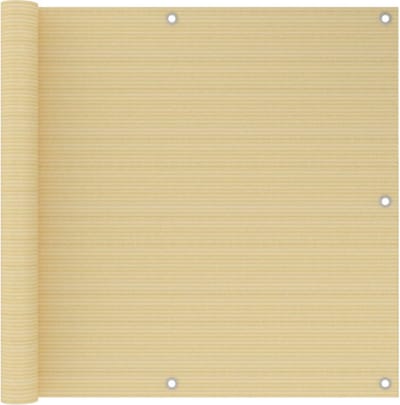 vidaXL - Balkonscherm - 90x300 - cm - HDPE - beige