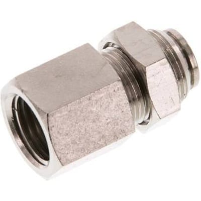 6mm x G1/4'' Messing Insteekfitting Binnendraad Schotdoorvoer NBR