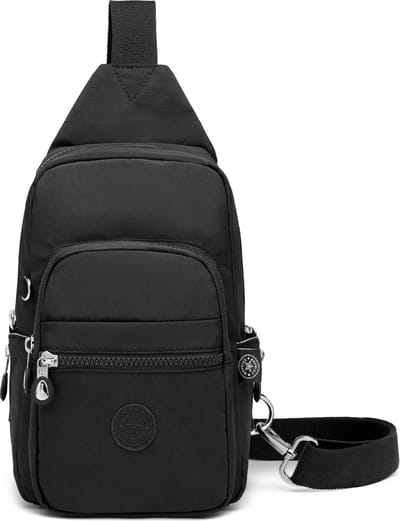 Bagwise® Crossbodytas - Sling Bag - Schoudertas - Anti Diefstal - Dames - Heren 1196 Zwart
