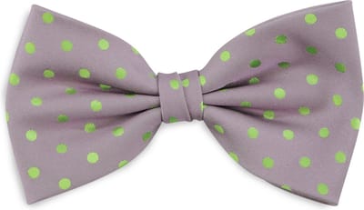 We Love Ties - Strikken - Strik Satin Dot - taupe / groen
