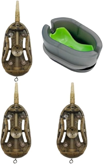 Method Feeder Set - Vissysteem Riggen - Karper Vissen - Snel Wissel Systeem - 7.4x2.8 cm