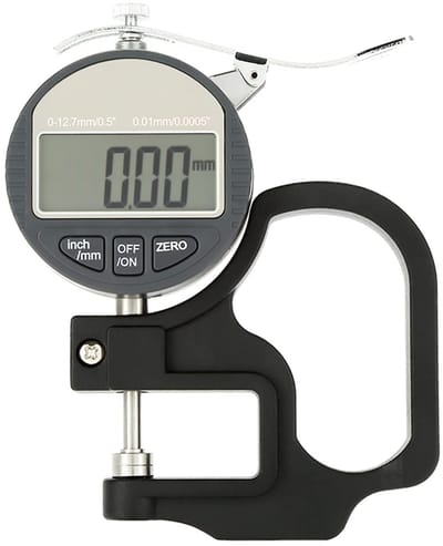 Dailygoods - Digitale diktemeter, 0.0005in /0.01mm, 0.5 inch /12.7mm, elektronische micrometer diktemeter met LCD-scherm, digitale display schuifmaat diktemeter meetinstrument
