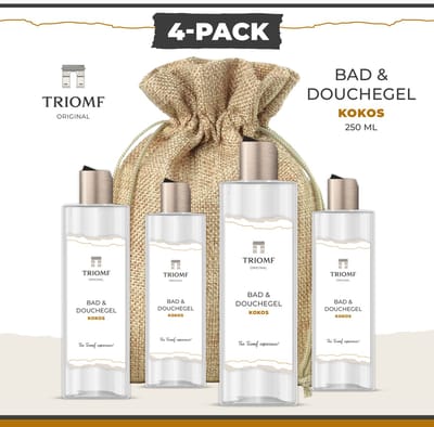 Deluxe Bad & Douchegel - Kokos - 250 ML - 4 stuks - Triomf Cosmetica |