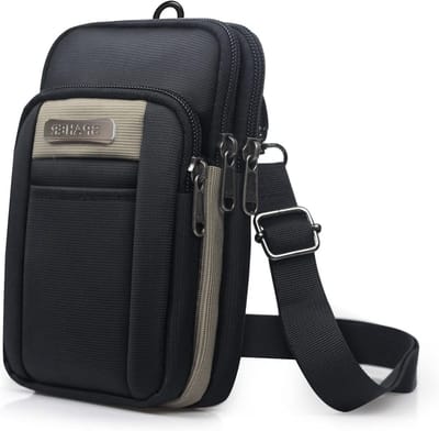 Kleine Schoudertas voor Mannen - Ideaal voor Outdoor, Hiking, en Sportactiviteiten - Multifunctionele Crossbody en Heuptas voor EDC en Reizen