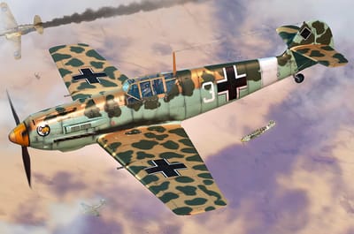 HobbyBoss Modelbouwpakket Vliegtuigen - 81793 Messerschmitt Bf 109E-4/Trop - WWII Duits Propellervliegtuig Plastic - 1:48 - Modelbouw