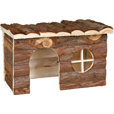Trixie Natural Bark Wood House Jerrik Small Animals Large Hamsters Degus 28x16x18cm