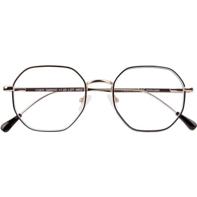 Leesbril I Need You Yoko +1.0 dpt zwart-goud