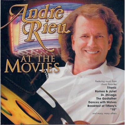 CD ANDRÉ RIEU - At The Movies COZ17348 Denon 2004 Japan Klassiek Gebruikt brown