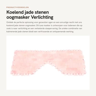 Dailygoods- Oogmasker Koelend - Oogmasker Wallen - Oogmasker Koud - Oogmasker Warm - Oogmasker Slaap - Kalmerende Stenen - Slaapmasker
