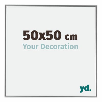 Your Decoration - Fotolijst 50x50 cm - Kunststof - Zilver Hoogglans - Evry