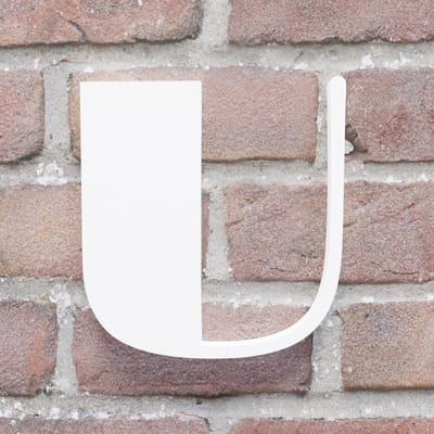 Huisnummer Broadway U wit - Huisnummerbord - 10 cm - zelfklevend
