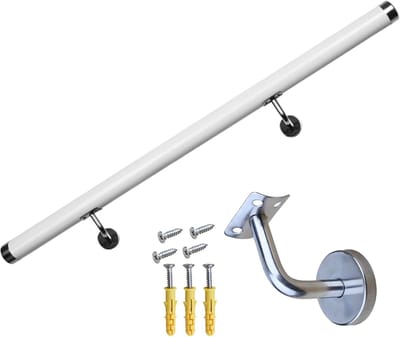 Trapleuning Set - Wandmontage Steun - Veilig Traplopen - Eenvoudige Installatie - 42 Meter - Wit