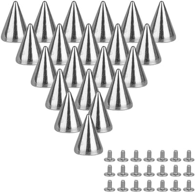 Allecto - Bullet Cone Spikes - 100 Paar Metaal Studs - Zilver - DIY Leren Projecten - Creatieve Accessoires - Geschikt voor Leren en Textiel - Gou