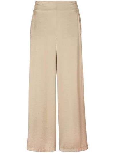 Enkellange Wide Fit-broek Van Peter Hahn goudkleur
