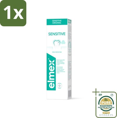 1 x Elmex Tandpasta Sensitive Original 75 ml- Gevoelige Tanden - Tandpasta - Aminfluoride - Cariës - Tandgevoeligheid