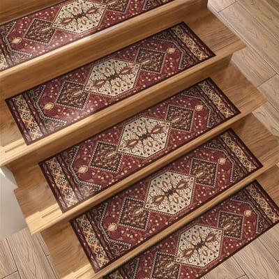 Set van 15 bedrukte traptreden — 76 x 20 cm — Verwijderbaar & wasbaar — Antislip — Zelfklevende achterzijde — Geschikt voor binnengebruik — Ideaal voor trappen, keukens, slaapkamers, kinderkamers, kamers voor ouderen, ruimtes voor huisdieren en meer.