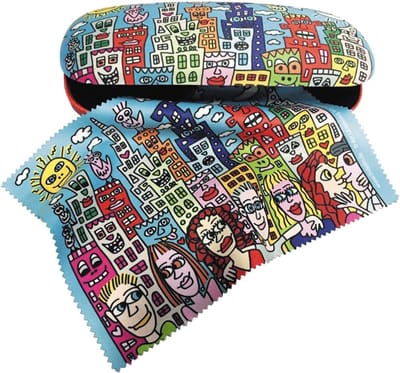 Brillen Etui Set - Brilhouder Doekje - Veilig Opbergen - Harde Bescherming - 16x6.5x4 cm - Stadsprint