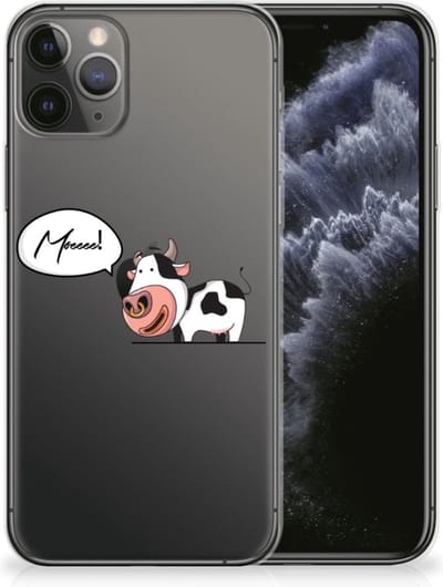 TPU Hoesje voor Apple iPhone 11 Pro Telefoonhoesje met Naam Cheeky Cow