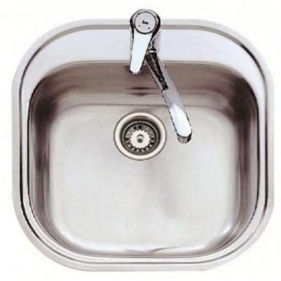 Teka Stylo 1c Rectangular Gootsteen Zilver
