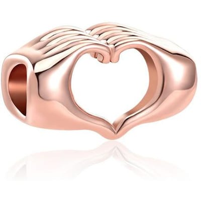 POMOiii Nieuwe Europese Roségouden Bloemenclip Stamboom Doe-het-zelf Fijne Kralen Past Originele Bedels Zilver 925 Armband Sieraden F047 beige