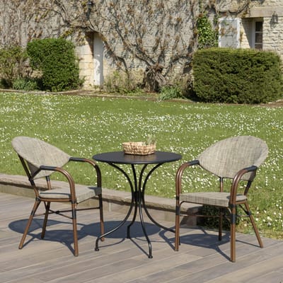 2-persoons tuinset Vianney rond | Macabane
