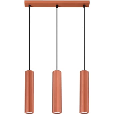 Sollux Lighting Hanglamp Karbon - GU10 - rode oker - aluminium - 98x45x6.5cm