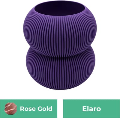 Elaro moderne vaas – Decoratieve vaas - Rose Gold - 3d geprinte vaas – geschikt voor droogbloemen - 20CM