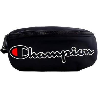 Champion Script Logo Geborduurd Nylon Borsttas Unisex Schoudertas Zwart CH1059-BK Black