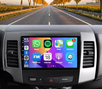Autoradio 2/32GB met Carplay en Android auto | Geschikt voor Mitsubishi Outlander 2, Citroen C Crosser en Peugeot 4007 2004-2012 | Radio scherm met Navigatie | 2004 2005 2006 2007 2008 2009 2010 2011 2012