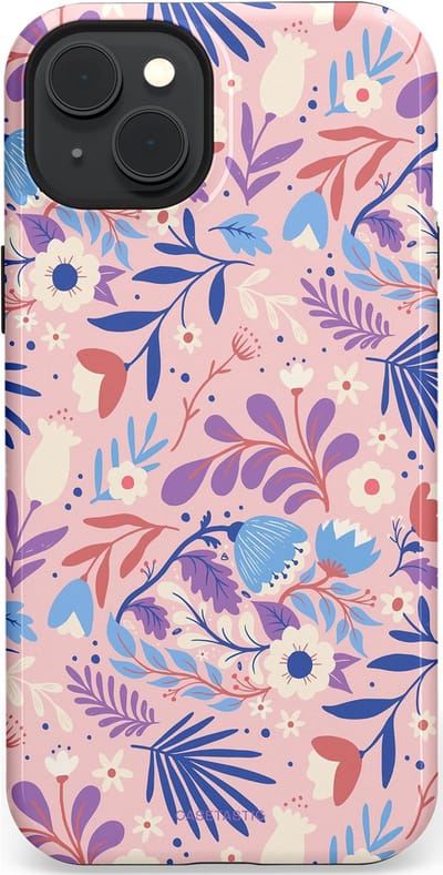 Casetastic Hoesje Geschikt voor Apple iPhone 15 Plus Magsafe - Stijlvolle Beschermende Duo-layer Case - Bloeispel