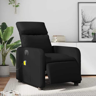 vidaXL - Massagestoel - verstelbaar - elektrisch - kunstleer - zwart