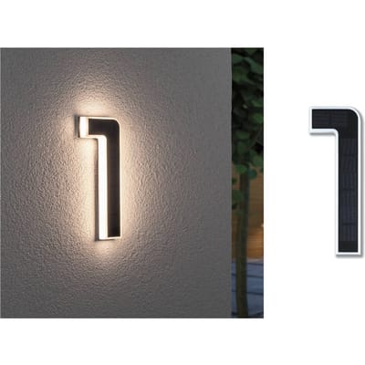 Paulmann 79842 4000870798423 Huisnummerlamp op zonne-energie Energielabel: A (A - G) 0.20 W Warmwit Zwart