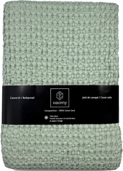 Tempo sprei wafel celadon - 180x260 cm
