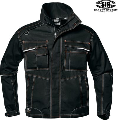 SIR SAFETY GEMINI Lente Werkjas HEREN Veiligheidsjas Zwart - Voor Lente en Herfst - Stretchstof