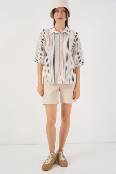 Gestreept Poplin Shirt