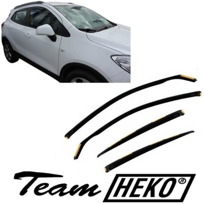 Déflecteurs d'air - J&J AUTOMOTIVE - Opel Mokka - Fumé - Acrylique renforcé - Installation facile