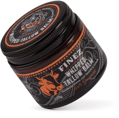 Finez Whipped Beef Tallow Balm XL 120mg – 100% Natuurlijk | Hydrateert en Herstelt Droge Huid | Geschikt voor Elk Huidtype | Dagcrème & Tallow Crème