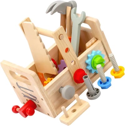 Kindergereedschap Speelset - Leerzaam Speelgoed - Doen Alsof Spel - Realistische Modellen - 20.7 X 12.7 CM - Gemengde Kleuren