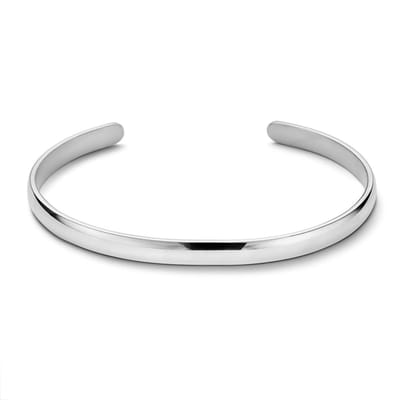 Twice As Nice Armband in edelstaal, open bangle 5 mm 19cm
