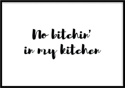 Poster My Kitchen - 30x40 cm Met Fotolijst - Poster Met Tekst - Ingelijst - WALLLL