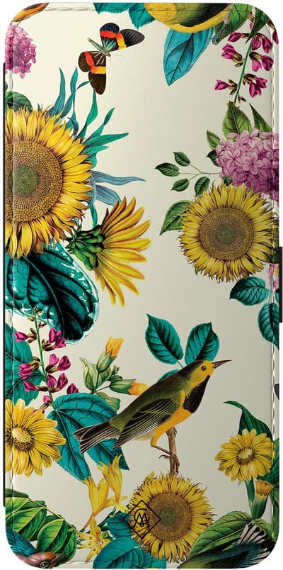 Casimoda® bookcase - Geschikt voor Samsung Galaxy A57 - Hoesje met pasjeshouder - Zonnebloemen / Bloemen - Multi - Kunstleer