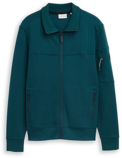 Tom Tailor - Sweatjack met ritszakken - Maat XXXL - Deep Meadow Green