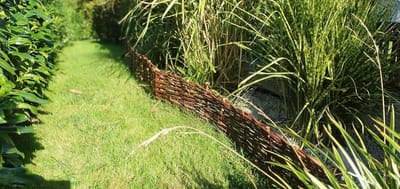 Perkrand van wilgentenen - Tuinrand Wilg - Tuin Afbakenen - Flexibel en Natuurlijk - 120 cm - Bruin
