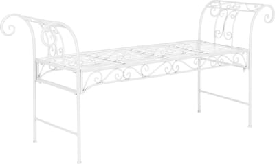 Tuinbank Cossila vintage metaal 147x46x70 cm wit