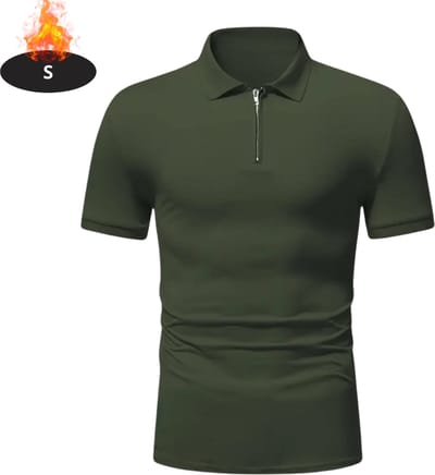 Livano Poloshirt Heren - T-Shirt Heren - Shirt - Overhemd - Polo Shirt - Legergroen - S