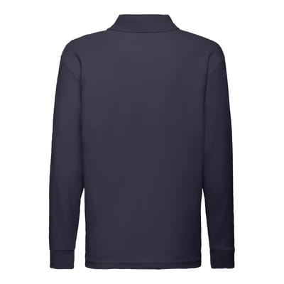 Fruit of the Loom Polo shirt met lange mouwen voor kinderen/Kinderen (Deep Navy)