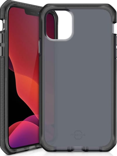Itskins Supreme Frost cover voor iPhone 12 Pro Max - Level 3 bescherming - Grijs/Zwart