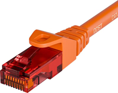 Qost - CAT6 internetkabel - 100% koper / UTP - 10 Gbps / 250 MHz - RJ45 Connectoren - Patchkabel / Netwerkkabel - 0.25 meter - Oranje