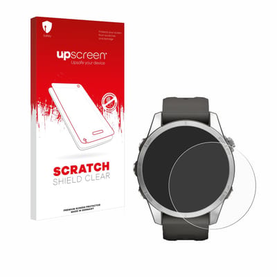 upscreen - Screenprotector voor Garmin Fenix 7S Pro Solar (42 mm) - Folie Beschermfolie transparant
